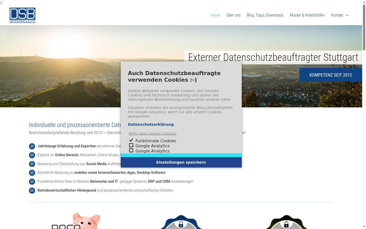 Screenshot van de toestemmingsbanner zoals getoond vóór enige interactie