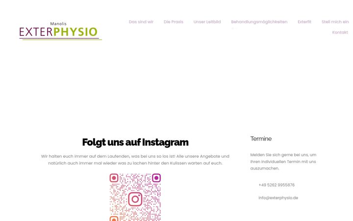 Skjámynd af exterphysio.de