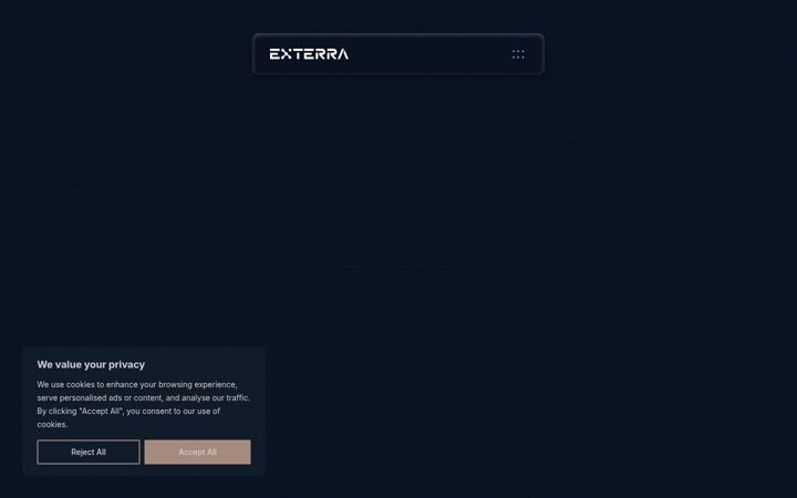 Screenshot of exterracarbon.com