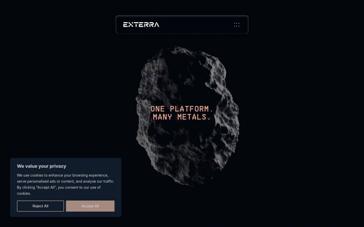 Screenshot of exterratechnologies.com