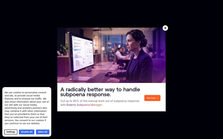 Screenshot of exterro.com