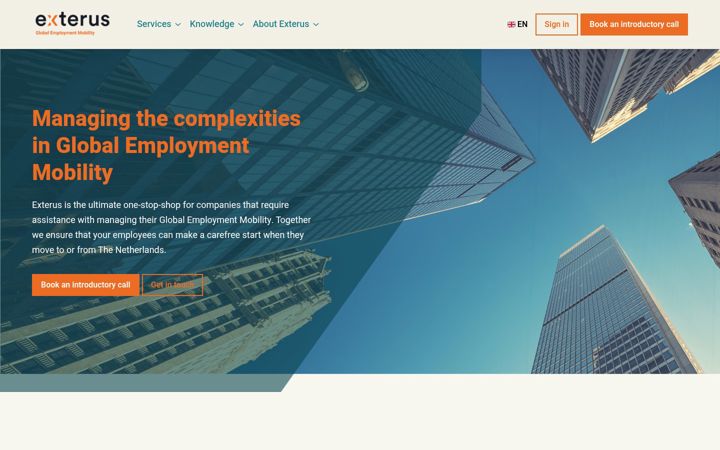 Screenshot of exterus.nl