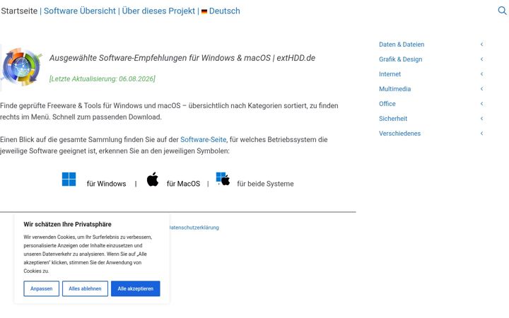 Screenshot of exthdd.de