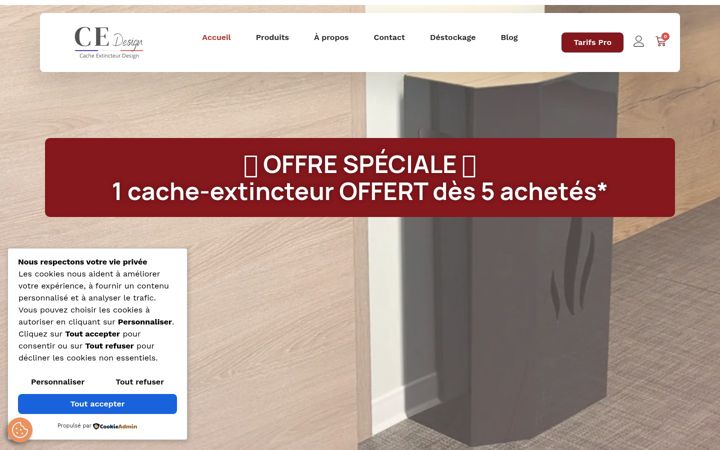 Screenshot of extinbox.fr