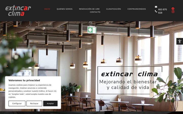 Screenshot of extincarclima.com