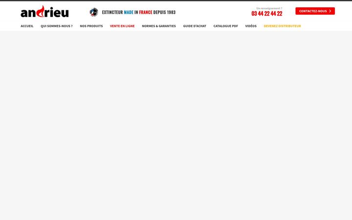Screenshot of extincteurs-andrieu.fr