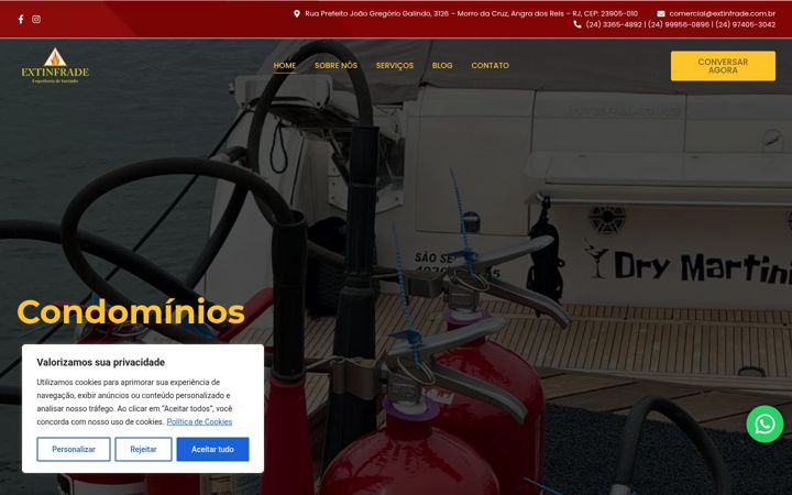Screenshot of extinfrade.com.br