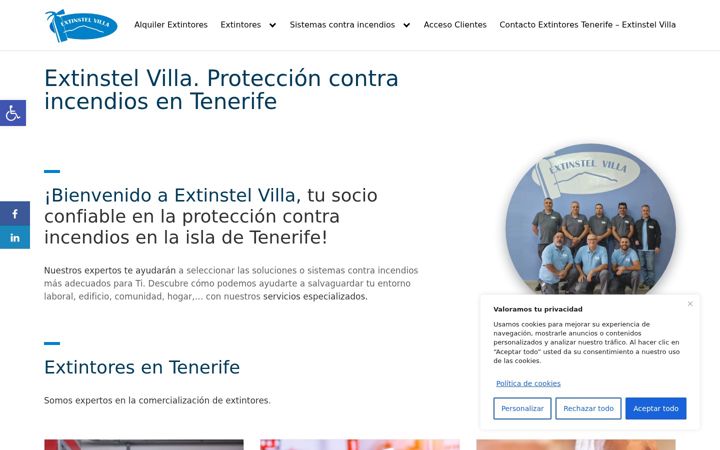 Screenshot of extinstel.com