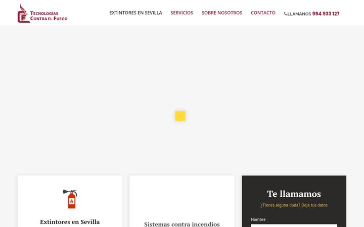 Screenshot του extintorensevilla.es