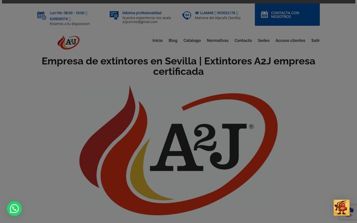 Screenshot του extintoresa2j.es