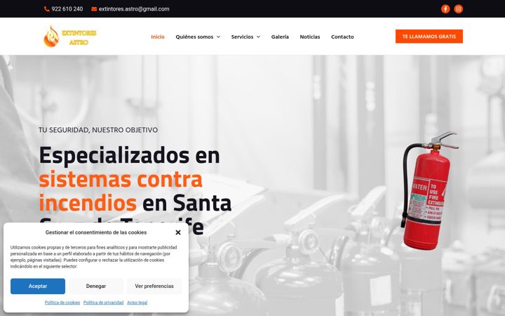 Screenshot of extintoresastro.es