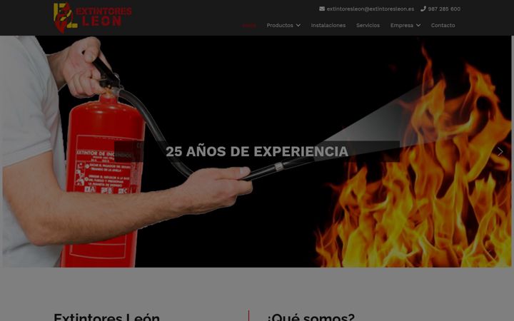 Screenshot του extintoresleon.es