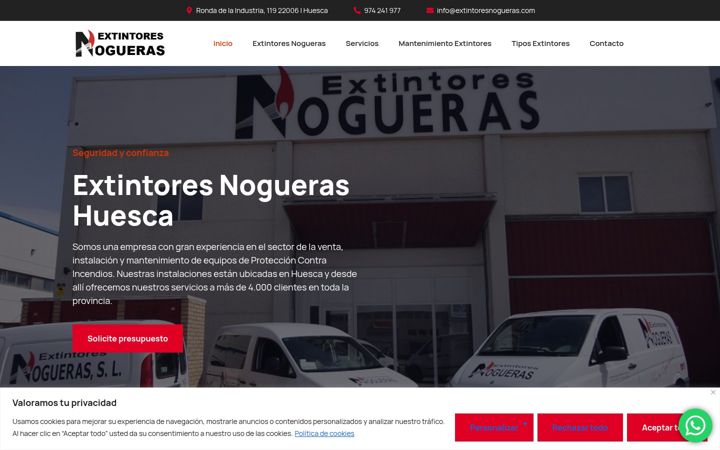 Screenshot of extintoresnogueras.com