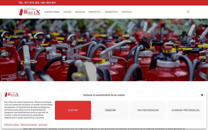 Screenshot of extintoresrecix.com