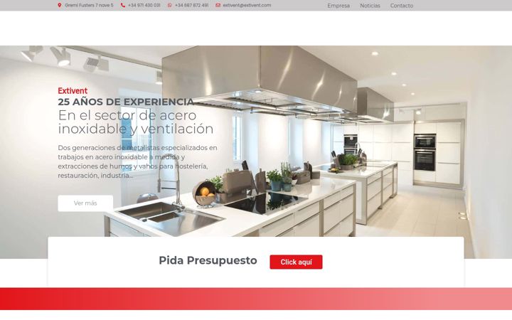 Screenshot of extivent.com