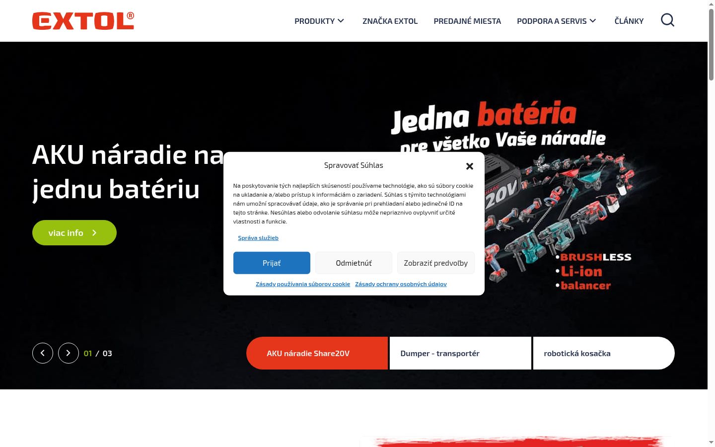 Captura de pantalla del banner de consentimiento mostrado antes de cualquier interacción