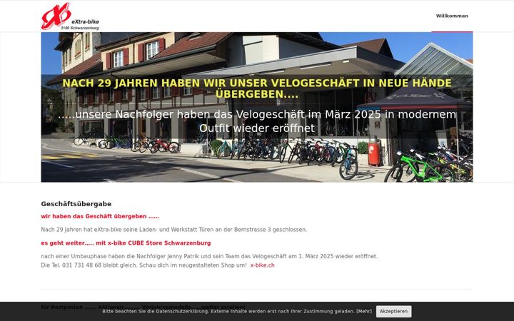Screenshot of extra-bike.ch