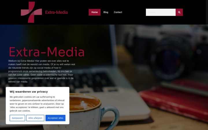 Screenshot of extra-media.nl