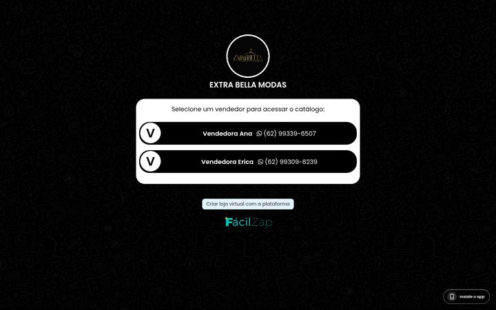 Screenshot ta' extrabella.com.br