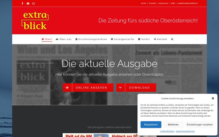 Screenshot of extrablick.at