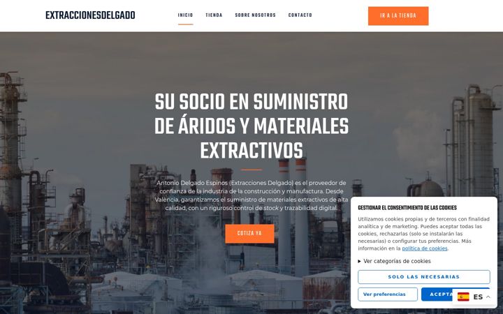 Screenshot of extraccionesdelgado.com