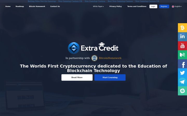 Captură de ecran a extracredit.io
