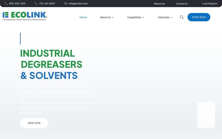 Screenshot of extractiongradesolvents.com
