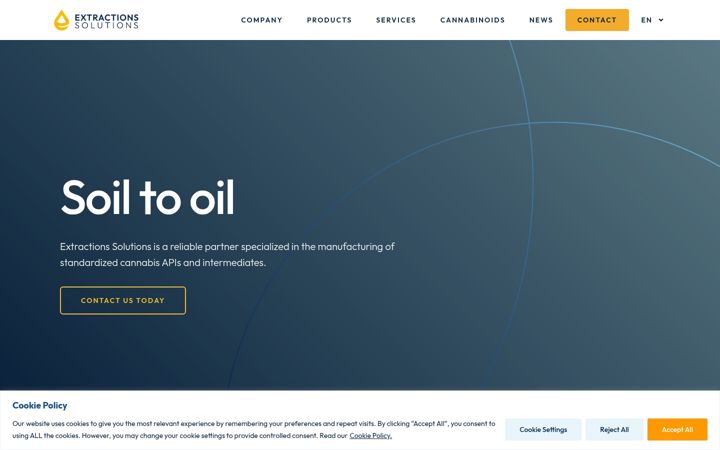 Screenshot of extractionssolutions.com