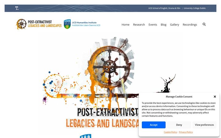 Screenshot of extractivistlegacies.org
