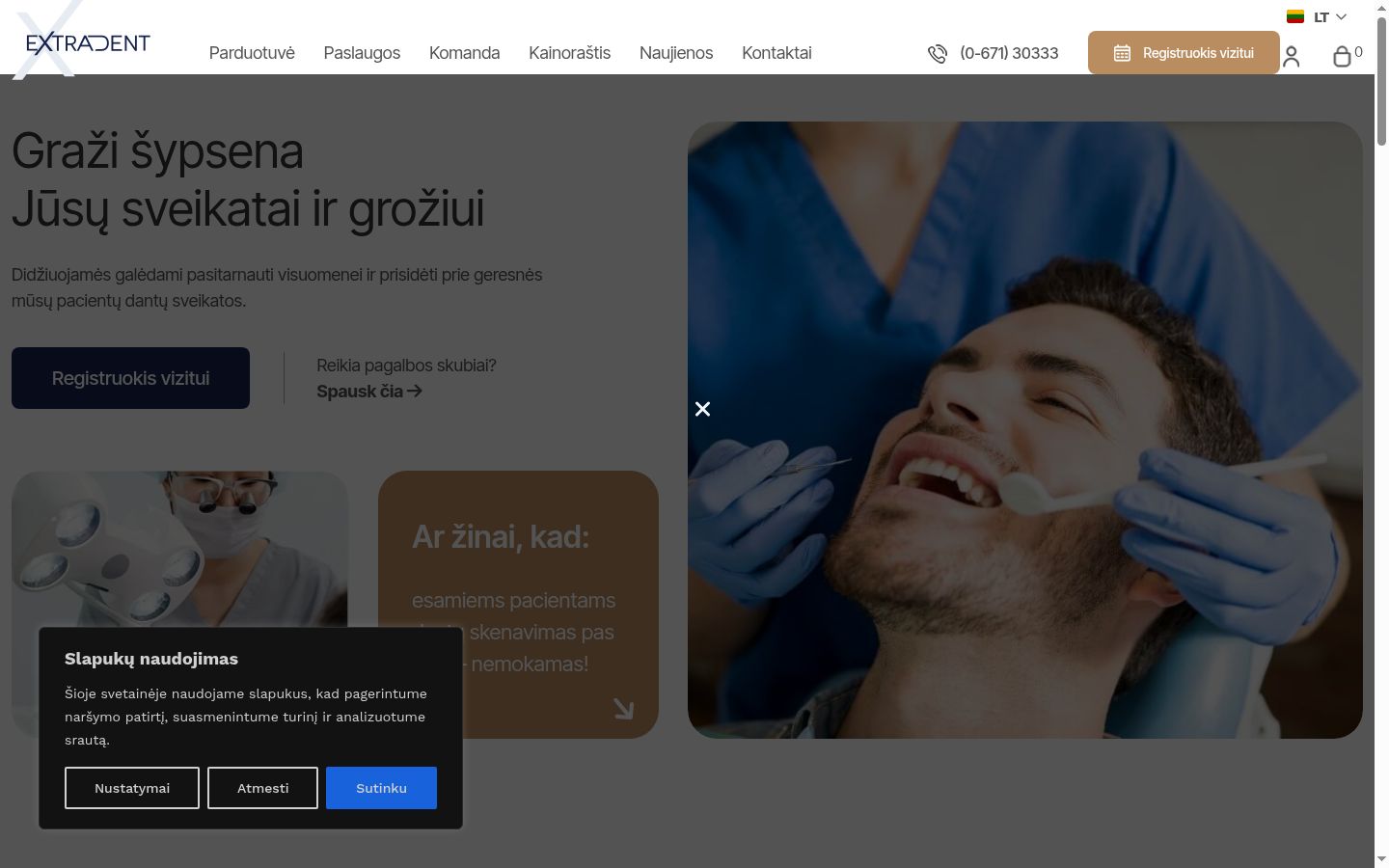 Snímek obrazovky baneru souhlasu zobrazeného před jakoukoli interakcí