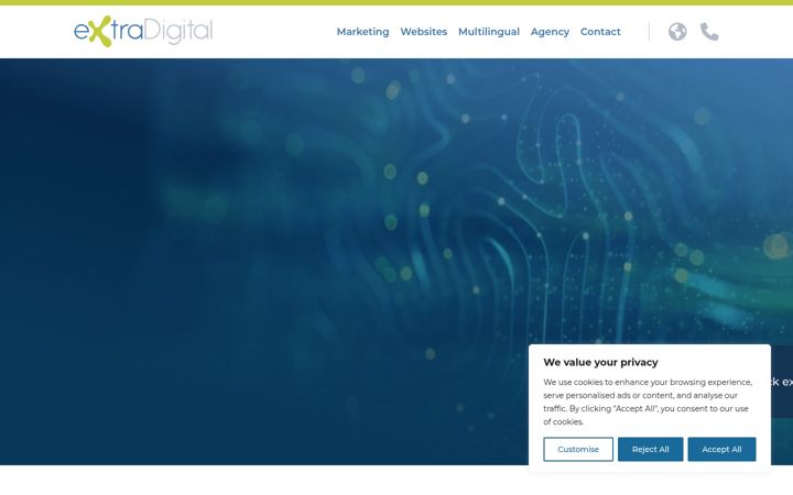 Screenshot ta' extradigital.co.uk