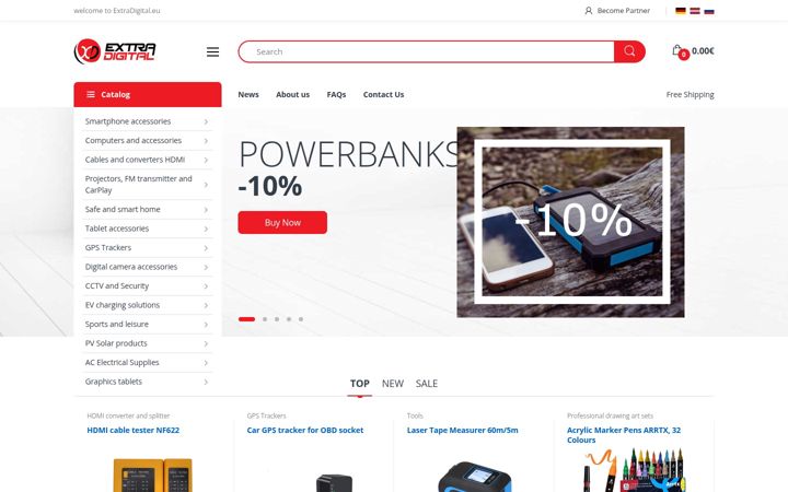 Screenshot of extradigital.eu