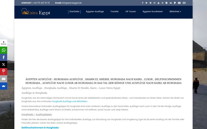 Screenshot of extraegypt.de