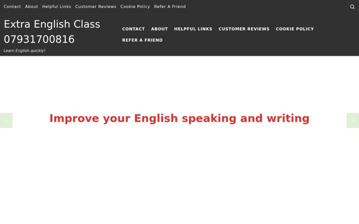Screenshot of extraenglishclass.com