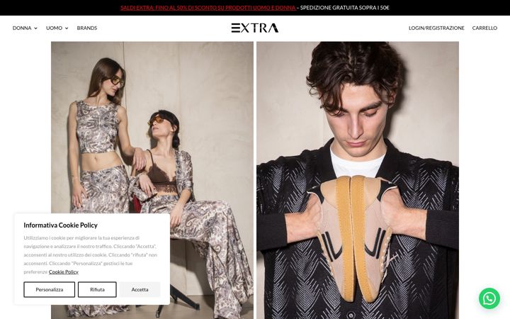 Screenshot of extrafashionstores.com