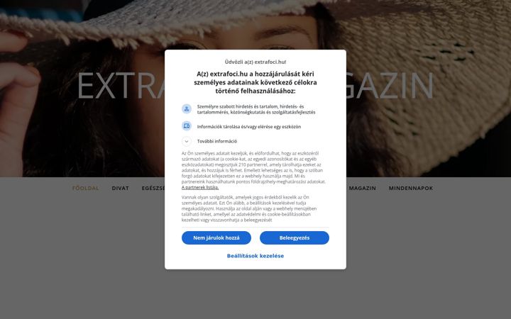 Screenshot of extrafoci.hu