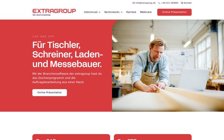 Zrzut ekranu extragroup.de
