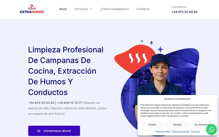 Screenshot of extrahumos.es