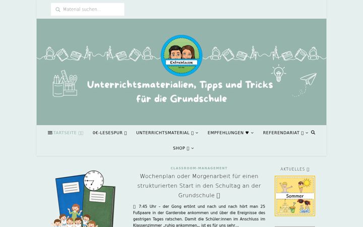 Screenshot of extraklasse-blog.de