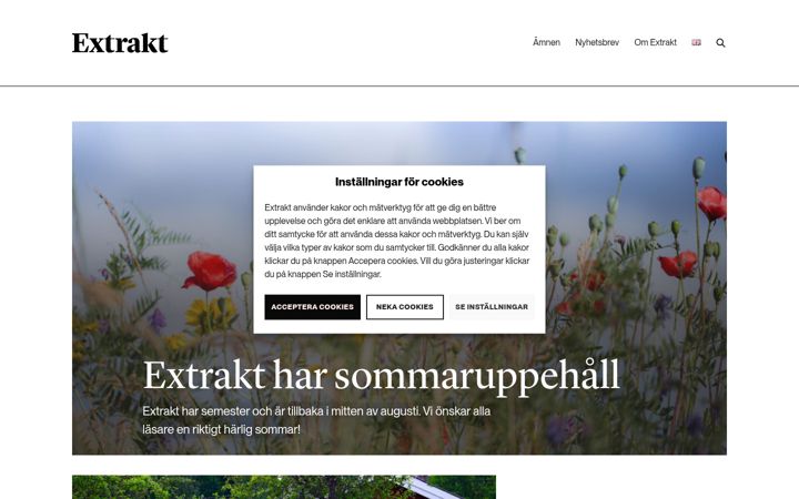 Screenshot of extrakt.se