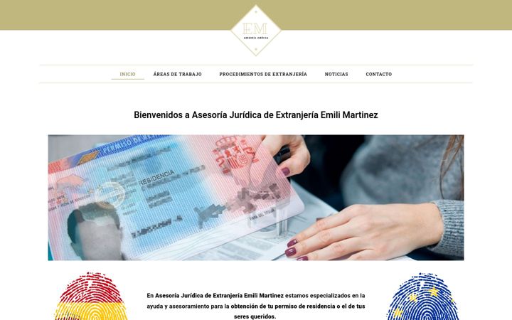 Screenshot of extranjeriaemilimartinez.es