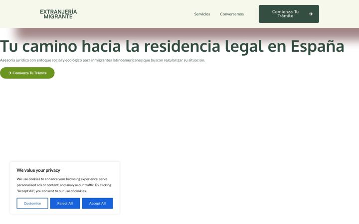 Screenshot of extranjeriamigrante.com