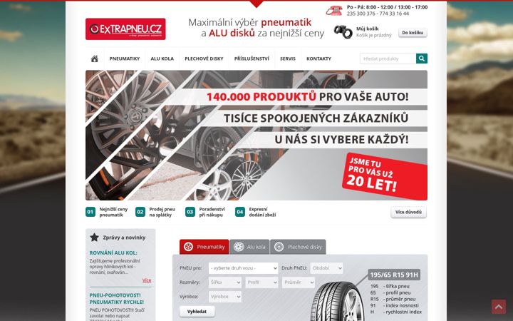 Screenshot of extrapneu.cz