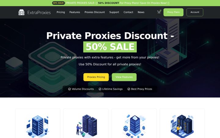 Screenshot of extraproxies.com