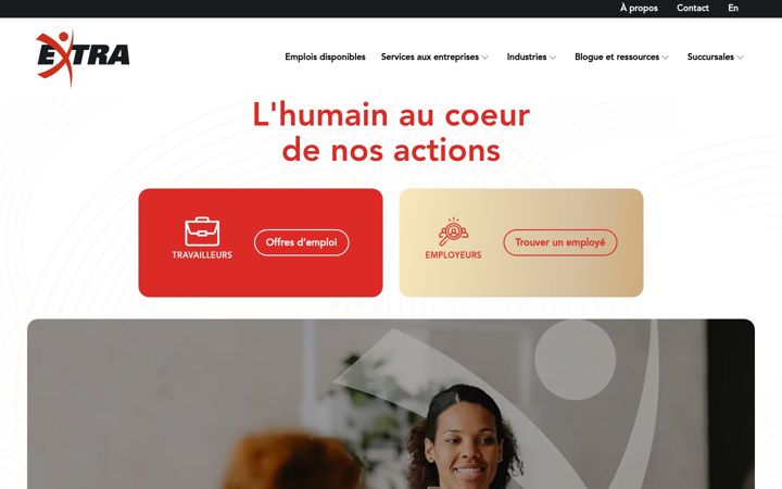 Screenshot of extraressources.ca