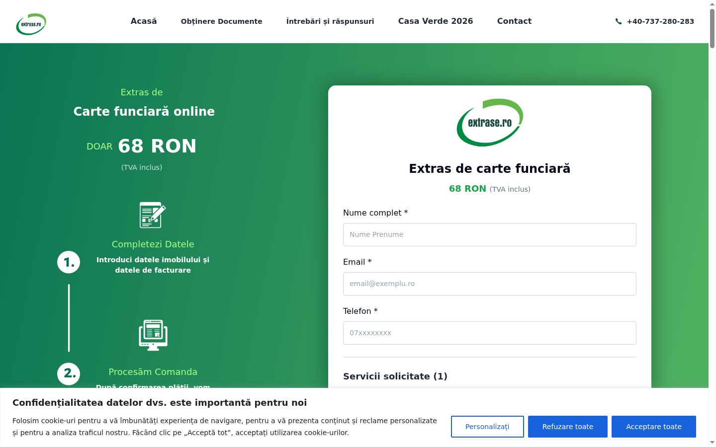 Capture d'écran de la bannière de consentement affichée avant toute interaction