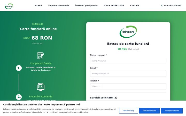 Screenshot of extrase.ro