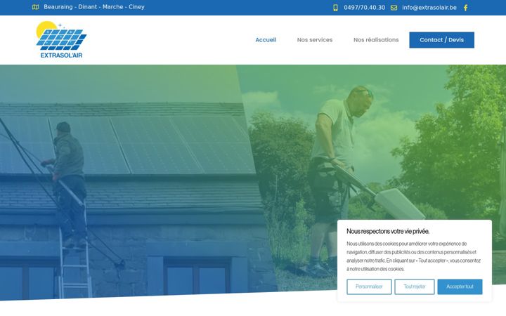 Screenshot di extrasolair.be