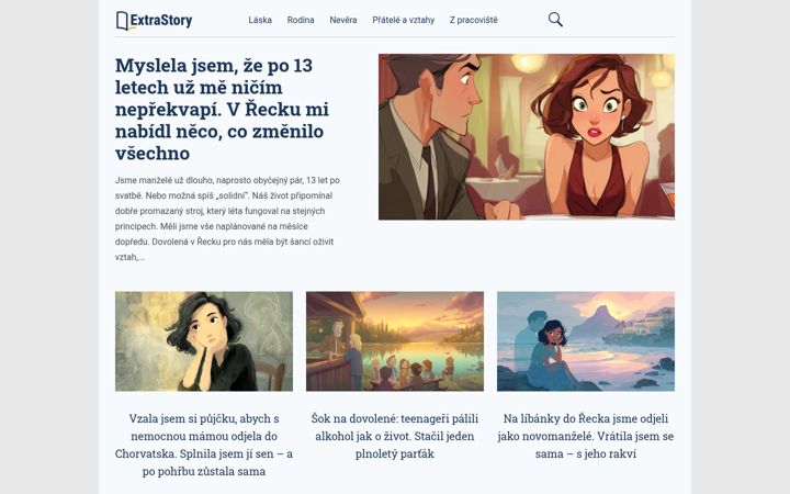 Screenshot of extrastory.cz