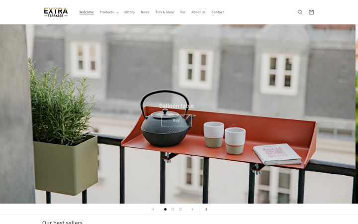 Screenshot of extraterrasse.com